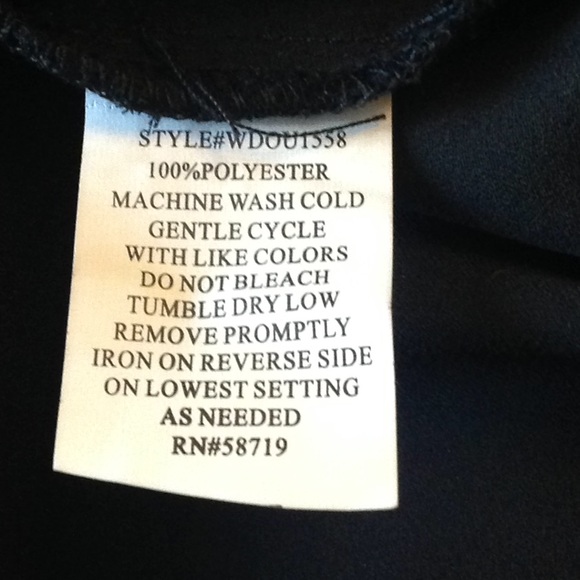 NY Collection Black Assymetrical Draped Blouse - Picture 8 of 14